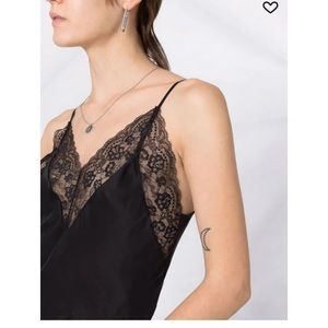 Maje Silk and Lace Top 100% silk